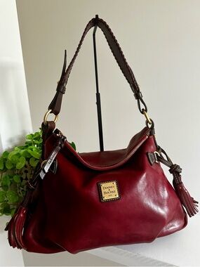 Dooney & Bourke Bordeaux Toledo Florentine Leather Teagan Hobo